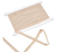 GORGECRAFT 20 Yards Bord Lingerie Élastique 13mm Large Stretch Dentelle Garniture Picot Bords Coupe Sangle Crochet Dentelle Cordon Ruban pour DIY Couture Artisanat Vêtement Embellissements, Peachpuff