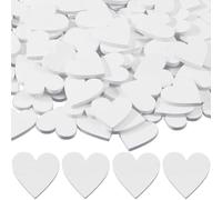 GORGECRAFT 200 cœur en Bois Blanc de Petites Découpes de Cœur en Bois Brut Tranches Vierges Embellissements pour la Saint-Valentin un Mariage la Fête des Mères Bricolage Livre D'Or D'Intérieur