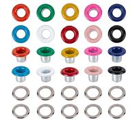 GORGECRAFT 200 Ensembles 10 Couleurs Oeillets et Oeillets 3MM Trou Auto-Dos Oeillet Mini Crop A Dile Oeillets avec Rondelles pour Papier Artisanat Noyaux de Perles Vêtements Cuir Toile