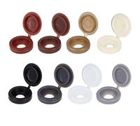 GORGECRAFT 200 pcs 8 Couleurs Vis à Charnière Capuchons de Couverture Pliez Snap Covers Plastique Obturateur Vis Caps Rondelle Flip Tops Meubles Clôture Trou Bouchon pour Couvrir Les Têtes(M)