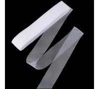 GORGECRAFT 20m*50mm Tresse de Crin de Cheval en Polyester Blanc Ruban de Désossage en Maille de Crin de Cheval pour Bricolage Travaux Manuels Fête de Mariage Robe Formelle Jupe Chapeau Emballage