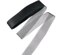 GORGECRAFT 20m*50mm Tresse de Crin de Cheval Rigide Noir Garniture de Tresse Rigide en Polyester Rubans de Désossage en Maille de Crin de Cheval pour Couture Travaux Manuels Robes de Fête de Mariage