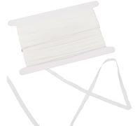 GORGECRAFT 20M*8mm Bande Élastique Tricotée Sangle Extensible Tressée Plate Bobine de Cordon Transparent Tricoté Sangle de Couture pour Robe sous-Vêtements Vêtement Emballage Cadeau Ceinture Blanc