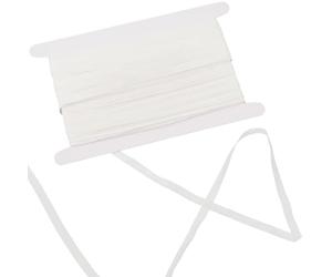 GORGECRAFT 20M*8mm Bande Élastique Tricotée Sangle Extensible Tressée Plate Bobine de Cordon Transparent Tricoté Sangle de Couture pour Robe sous-Vêtements Vêtement Emballage Cadeau Ceinture Blanc