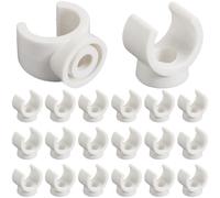 GORGECRAFT 20pcs 12mm PEX Clips Tuyaux Pinces Cintres PVC Tuyau Support Blanc en Plastique en Forme de U Crochet Tuyaux D'Eau Support Fixation Tube Clip Douille Pinces pour Fixation Sécurisée