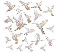 GORGECRAFT 22 PCS Oiseaux Fenêtre Adhère Anti Collision Arc-en-Ciel Fenêtre Verre Alerte Prisme Décalques pour Oiseaux Frappe Film Vinyle pour Portes Coulissantes Fenêtres en Verre Attrape-Soleil