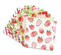 GORGECRAFT 24 Feuille 12 Styles Bloc de Papier pour Scrapbook Fraise Fruits Papier Cartonné de Découpage Simple Face Fournitures de Fond Décoratives pour la Fabrication de Cartes Écriture de Journal