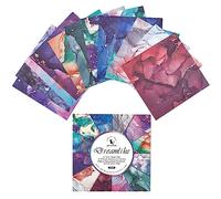 GORGECRAFT 24 PCS Couleur Mélange Papier 15.2x15.2 cm Marbre Bronzage Motif Papier Pack Décoratif Artisanat Papier Scrapbook Carton Pad pour DIY Fabrication de Cartes Scrapbooking Album Photo Vacances