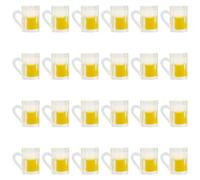 GORGECRAFT 24 Pcs Mini Chope à Bière Verres à Shot Modèle Chopes Bière Charmes en Résine Transparente Imitation Boisson Tasse Bouteilles D'Alcool Miniatures pour Accessoires Miniatures