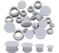 GORGECRAFT 24 pièce 4 Tailles de Bouchons en Silicone pour Salière et Poivrière, Bouchon de Sel Argenté de 5/8/11/15 mm Bouchons de Bouteille de Rechange Bouchons Ronds Réutilisables pour Bouteilles
