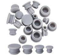 GORGECRAFT 24pcs 4 tailles Bouchons en Silicone pour Salière et Poivrière Bouchon de Sel 7/10/12/15mm Bouchons de Bouteille en Argent de Remplacement Bouchon Ronds Réutilisables pour Bouteilles Tuyaux