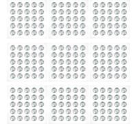 GORGECRAFT 250PCS Cristal AB Autocollant Acrylique Strass Autocollant 10mm en Plastique Rond Visage Gemmes Coller sur Le Corps Yeux Cheveux Bijoux pour Cartes Invitations Artisanat Bling Maquillage