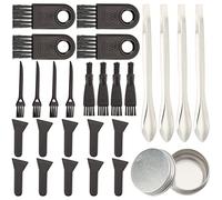 GORGECRAFT 27 kit de Grattoirs à Pollen pour Moulin à Épices Comprenant une Brosse de Nettoyage, des Grattoirs à Pollen, une Spatule de Laboratoire une Micro Cuillère et un Bocal en Aluminium de 10 ml
