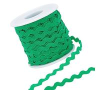 GORGECRAFT 27 yard/25 m Rick Rack Garniture Ruban Vague Couture Pliage Frange Garniture 5mm/0.2 Pouces pour Couture Fleur Faire Mariage Partie Dentelle Ruban Artisanat (Vert)