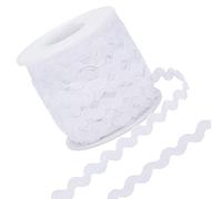 GORGECRAFT 27 yard/25 m Rick Rack Garniture Ruban Vague Couture Pliage Frange Garniture 5mm/0.2 Pouces pour Couture Fleur Faire Mariage Partie Dentelle Ruban Artisanat (Blanc)