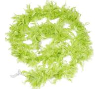 GORGECRAFT 2M Boas en Plumes Vert Clair Épais Plumes Moelleuses Boas Plume Frange Garniture,Charleston Femme pour Accessoire de Déguisement,Halloween Carnaval 1920'S Danse Fête de Mariage Cosplay
