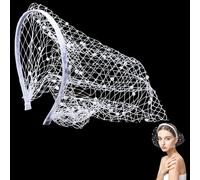 GORGECRAFT 2pcs Bandeau Voile en Maille Chapeau Bibi Style Charleston Coiffure pour Mariée Mariage Tea Party Voile en Dentelle Coiffe avec Serre Tête pour Cheveux Coiffe de Déguisement pour Femme