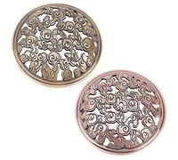 GORGECRAFT 2PCS Bougie Bougie Topper Bougies Parfumées Couverture Nuages Couvercle Bocal Bougies Or Rouge Alliage Bougie Toppers Bocal Abat-Jour Manches Accessoires pour Brûler Uniformément