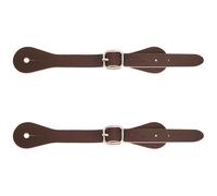 GORGECRAFT 2pcs Sangles D'Éperon en Cuir Véritable Marron Réglable Simple Pli pour Bottes de Cowboy Occidentales Ceinture avec Boucle Amovible Lacet de Cheville Sangle de Chaussure Hommes Cavaliers