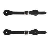 GORGECRAFT 2pcs Sangles D'Éperon Simples en Cuir Véritable Noir Réglable pour Bottes de Cowboy Boucle Détachable Lacet de Cheville Sangle de Chaussure Ceinture pour Hommes Femme Cavaliers Bottes Haute