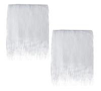GORGECRAFT 2pcs Tissu en Fausse Fourrure Blanche Carrée de 25cm Housse de Chaise Coussin de Siège Coussin Artificiel à Poils Longs Prédécoupé Décoration Patchs de Couture pour Loisirs Créatifs Noël