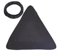 GORGECRAFT 2pcs Trépied Tabouret,Siège de Camping Portable,Housses de Tabouret Triangulaires D'Extérieur en Tissu de 31.5cm Noir Pliable pour Randonnée Voyages Barbecue Pique-Nique,Pas de bâtons