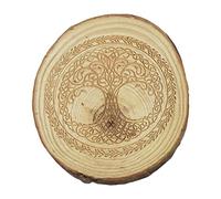 GORGECRAFT 3.9 Pouce Arbre de Vie Wall Art Nature en Bois Cristal Grille Conseil Géométrie Sacrée Décoration Murale Méditation Chakra Bois Art Yoga Spirituel Cadeaux Sorcellerie Autel, Rituel