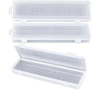 GORGECRAFT 3 Porte-Pinceaux en Plastique Translucide pour Pinceaux Organisateurs D'Outils de Dessin Boîte de Rangement Longue pour Stylo Aquarelle Crayon Boucle pour Artisanat Fournitures de Bureau