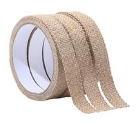 GORGECRAFT 3 rouleau Ruban Adhésif en Lin de 20mm Ruban Décoratif en Toile de Jute de 6m Autocollant en Jute Naturel pour Scrapbooking Loisirs Créatifs et Emballage Cadeau