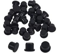 GORGECRAFT 30 bouchon pour Salière et Poivrière de 11.5mm de Diamètre Intérieur en Silicone Noir Bouchon D'Étanchéité Réutilisable Étanche Trou D'Insertion de Remplacement Couvercles D'Extrémité