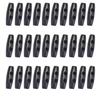 GORGECRAFT 30 Bouton Ovale en Bois Forme de Corne 5mm 2 Trous Accessoires Bois Noir Boutons Décoratifs pour Pulls Manteaux Vestes Vêtements Couture Projets de Bricolage Art et Artisanat.