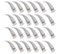 GORGECRAFT 30 Lot de Clous et Pointes en Forme de Griffes de Chat de 20mm en Alliage Métallique Argenté Ronds à Visser pour la Décoration en Cuir Vêtements Vestes Chaussures et Loisirs Créatifs.