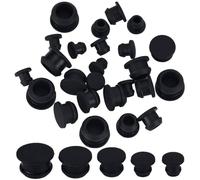 GORGECRAFT 30pcs 5 tailles Bouchons en Silicone Noir pour Salière et Poivrière Bouchon de Sel 6/7/9/11/13mm Bouchons de Bouteille de Remplacement Bouchons Ronds Réutilisables pour Bouteilles Tuyaux