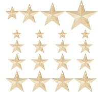 GORGECRAFT 32 étoile en Métal Doré Mat avec Trou en Fer pour Décoration Murale Vintage à Suspendre pour Travaux Manuels Maison Noël Fête de L'Indépendance Intérieur Ou Extérieur Fait à la Main