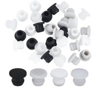 GORGECRAFT 32 pcs 4 Couleurs Bouchons en Silicone pour Salière et Poivrière Bouchon de Sel 7mm Bouchons de Bouteille de Remplacement Bouchons Ronds Réutilisables pour Bouteilles Tuyaux Pots Rangement