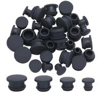 GORGECRAFT 32 pcs 4 Tailles Bouchons en Silicone pour Salière et Poivrière 6/8/10/12 mm Bouchon de Sel Bouchon de Remplacement Bouchons de Bouteille Noirs Bouchons Ronds Réutilisables pour Tuyaux