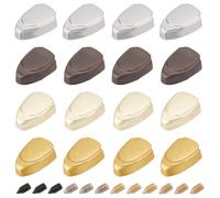 GORGECRAFT 32 pièce de 4 Couleurs D'Extrémités de Fermeture à Glissière en Métal Bouchon de Pouce Clip de Queue Réparation du Bas de la Tête Bouchons Supérieurs pour Bricolage Décoration