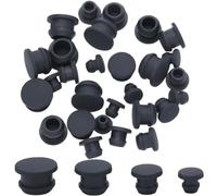 GORGECRAFT 32pcs Bouchons en Silicone pour Salière et Poivrière ∅5/7/9/11mm Bouchon de Sel Noir Bouchon de Fente Bouteille de Remplacement Réutilisables pour Tuyaux Condiments Cuisine Camping