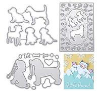 GORGECRAFT 3pcs Metal Frame Cutting Dies Dog Bone Dog Paw Print Carbon Steel Embossing Stencil Template Mould for DIY Card Making Scrapbooking Paper Craft Photo Album