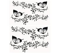 GORGECRAFT 4 autocollant de Voiture en Forme de Papillon en Vinyle Imperméable pour Femme Décoration Extérieure Automobile pour Voiture Camion SUV Art Mural Ordinateur Portable Noir