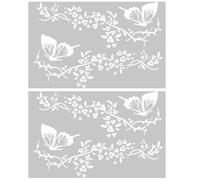 GORGECRAFT 4 autocollant en Vinyle Réfléchissant Imperméable pour Voiture Camion SUV Art Mural Ordinateur Portable Blanc