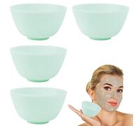 GORGECRAFT 4 bol à Boue pour le Visage Petit Bol en Silicone Flexible | Bol Mélangeur Réutilisable en Aigue Marine Produits de Soin du Visage Kit D'Outils Cosmétiques Maison Salon Soins de Peau Fem