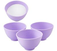 GORGECRAFT 4 bol à Boue pour le Visage Petit Bol Réutilisable en Silicone Souple Lilas 75mm Idéal Mélanger les Produits de Soin du Visage D'Outils Cosmétiques Salon de Beauté Soins de la Peau Femmes