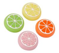 GORGECRAFT 4 Couleurs Silicone Joycon Thumb Grip Caps Mignon Kawaii Doux Rond Citron Thumbstick Joystick Rocker Button Cover Remplacement Compatible avec Switch 1.7x1.7 cm