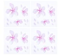 GORGECRAFT 4 feuilles D'Autocollants et Décalcomanies de Voiture en Fleurs de Cerisier Autocollants Réfléchissants Vinyle Imperméable Décoration Extérieure Automobile pour SUV Camion Moto Portes