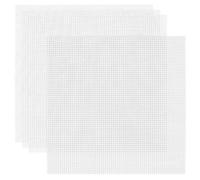 GORGECRAFT 4 pièce de Feuilles de Toile en Maille Plastique de 30x30cm Toile à Aiguilles en Plastique Blanc Tapis en Tissu à Mailles Flexibles Filet à Œil pour Bricolage Artisanat Fil à Broder Tricot