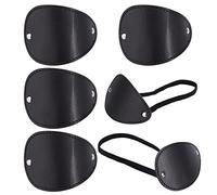 GORGECRAFT 4 Pièces Cache-œil Médical Extensible Patch Oeil Oculaire Patch Pirate avec Sangle Réglable 3D Medical Eyepatch Pirate Style One-Eyed Patch pour Adultes, Noir