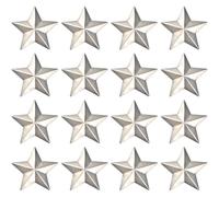 GORGECRAFT 40 étoile de Grange Argentée de 7.6cm Vintage Rustique Galvanisée Primitive 3D Couronne Inachevée Décorative Petites Étoiles pour Bricolage Décoration Murale Sapin de Noël