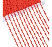 GORGECRAFT 40 m de Ruban de Bordure Rick Rack Ric Rac de 3mm de Dentelle Rickrack Wave Zig Zag Orange Rouge Wave Frange de Pliage en Dentelle en Forme de S Tissu Tressé Tissé pour Robe de Mariée