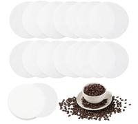 GORGECRAFT 400 Pièces Filtres à Café en Papier 6.4x6.4cm Ronds Filtres à Café de Remplacement Universels Crépines Compatibles avec Les Machines à Café et Les Pots à Cônes de Café Expresso Café Blanc
